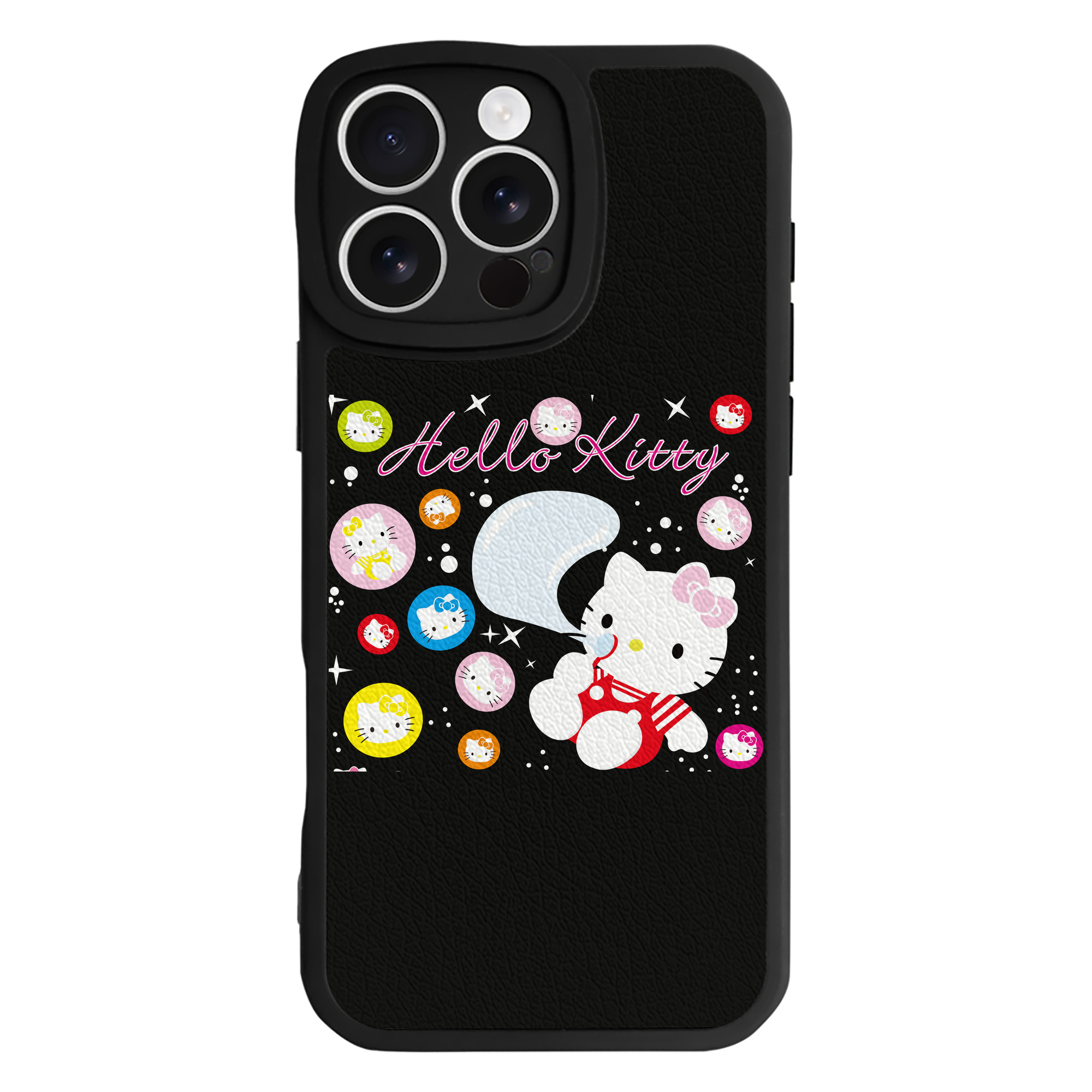 （画像用） Hello Kitty ハローキティ 【iPhone 16シリーズ対応】シリコンスマホケース（レザー調） 材質：シリコン